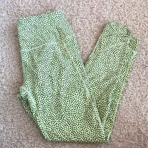 NWOT CALIA green leggings with dots